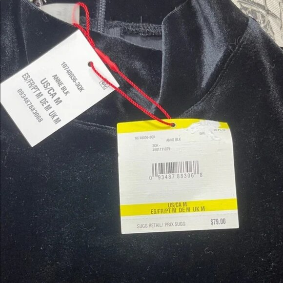 Anne Klein  Long Sleeve Velevet Top - Picture 2 of 10